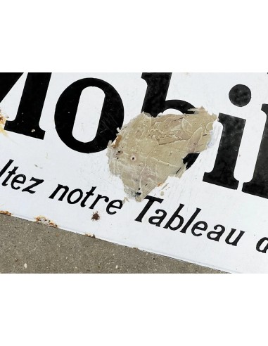 Plaque émaillée MOBILOIL double face, 40x60 cm, restaurations