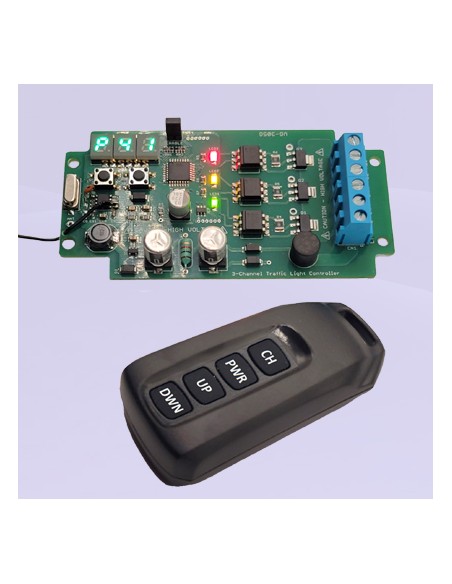 Séquenceur d’alternance des feux tricolores – 3 voies de lumière – 220V avec Telecommande