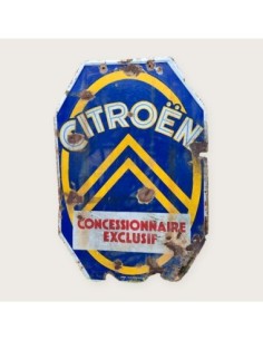 Plaque émaillée Citroën Concessionnaire exclusif