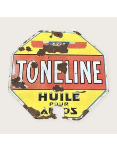 Plaque émaillée Toneline Huile pour autos