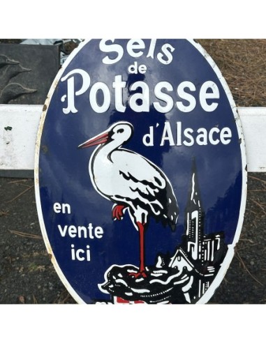 Plaque émaillée Sels de Potasse d'Alsace photo d'origine