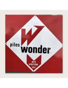 Plaque émaillée Piles Wonder En vente ici