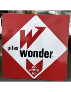 Plaque émaillée Piles Wonder En vente ici 2