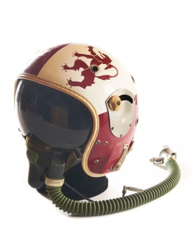 Casque Guéneau 316 à damiers blanc et rouge