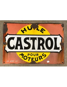 Plaque émaillée Huile CASTROL 40x60 cm.